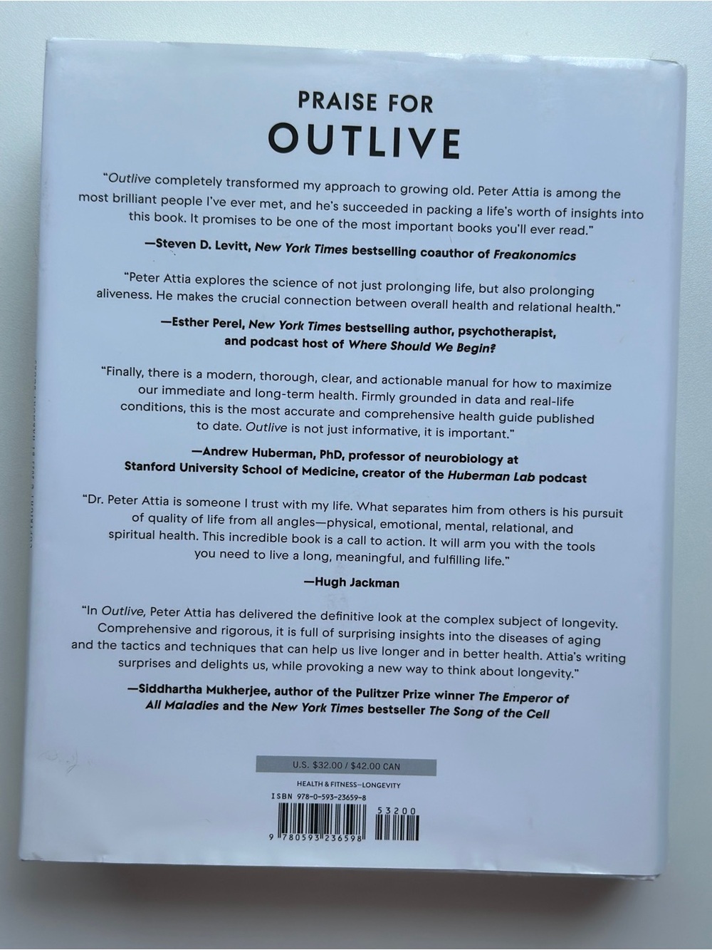 Outlive by Peter Attia, MD | Health & Wellness | Hardcover Book - Picture 2 of 13